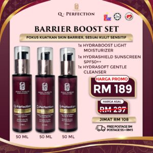 BARRIER BOOST SET - CLEANSER + MOISTURIZER + SUNSCREEN