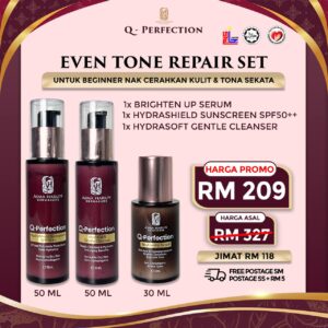 EVEN TONE REPAIR SET - BRIGHTEN UP + CLEANSER + SUNSCREEN